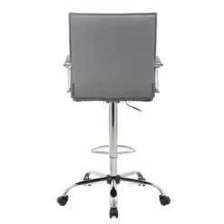 Boss Office Modern Ribbed Back Adjustable Sit-Stand Stool In Black -CYMAX Sales 1998005 2 L 1