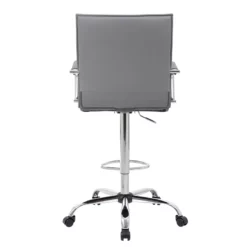 Boss Office Modern Ribbed Back Adjustable Sit-Stand Stool In Gray 19 Boss Office Modern Ribbed Back Adjustable Sit-Stand Stool In Gray -CYMAX Sales 1998005 2 L
