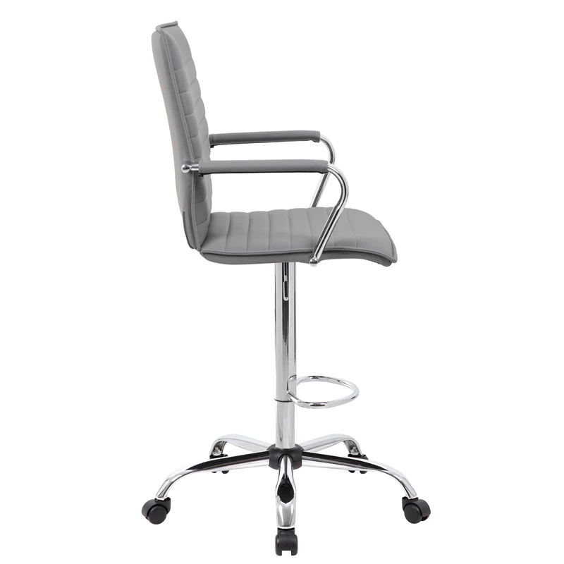 Boss Office Modern Ribbed Back Adjustable Sit-Stand Stool In Gray 11 Boss Office Modern Ribbed Back Adjustable Sit-Stand Stool In Gray - Image 9