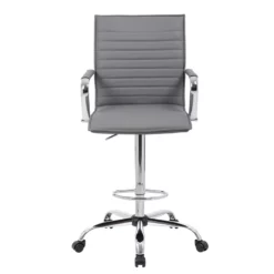 Boss Office Modern Ribbed Back Adjustable Sit-Stand Stool In Gray 21 Boss Office Modern Ribbed Back Adjustable Sit-Stand Stool In Gray -CYMAX Sales 1998005 4 L