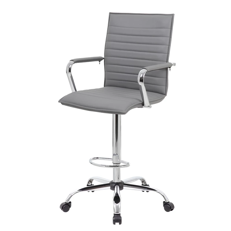 Boss Office Modern Ribbed Back Adjustable Sit-Stand Stool In Gray 8 Boss Office Modern Ribbed Back Adjustable Sit-Stand Stool In Gray - Image 6