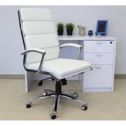 Boss Office Executive CaressoftPlus Chair With Metal Chrome Finish -CYMAX Sales 1998033 3 L