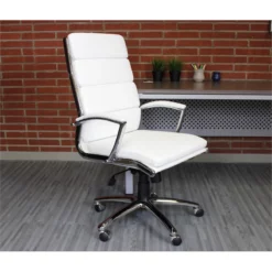 Boss Office Executive CaressoftPlus Chair With Metal Chrome Finish -CYMAX Sales 1998033 5 L