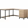 Elegant Decor Emerson 64" L Shaped Industrial Writing Desk In Mango Wood -CYMAX Sales 1998086 L