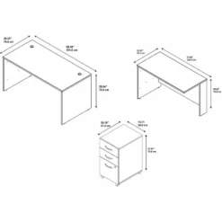 Series C 60W L Shaped Desk With Drawers In Natural Cherry - Engineered Wood -CYMAX Sales 2001845 5 L 1