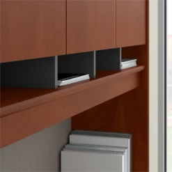 Series C 60W L Desk With Hutch And Drawers In Mocha Cherry - Engineered Wood -CYMAX Sales 2001847 4 L