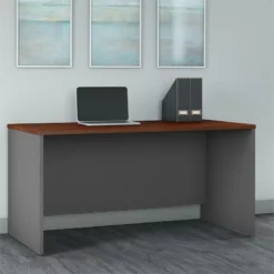 Series C 60W X 30D Office Desk In Hansen Cherry - Engineered Wood -CYMAX Sales 2001856 1 L