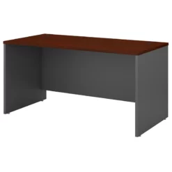 Series C 60W X 30D Office Desk In Hansen Cherry - Engineered Wood -CYMAX Sales 2001856 L