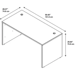 Series C 60W X 30D Office Desk In Hansen Cherry - Engineered Wood -CYMAX Sales 2001857 5 L