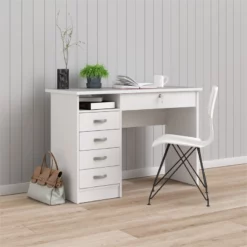 Tvilum Walden Desk With 5 Drawers In Oak Structure -CYMAX Sales 2004499 10 L