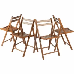 Winsome Robin Transitional Solid Wood Folding Chair In Teak (Set Of 4) 37 Winsome Robin Transitional Solid Wood Folding Chair In Teak (Set Of 4) -CYMAX Sales 2005304 L