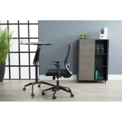 Unique Furniture 28" Height Adjustable Stand Up Laptop Table In Espresso -CYMAX Sales 2005691 6 L