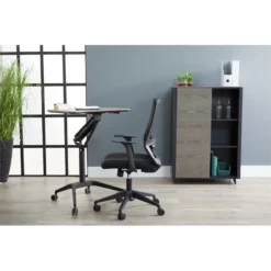 Unique Furniture 28" Height Adjustable Stand Up Laptop Table In Espresso -CYMAX Sales 2005691 7 L