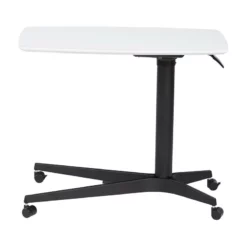 Unique Furniture 28" Height Adjustable Lift Table With Metal Base In Walnut -CYMAX Sales 2005709 5 L