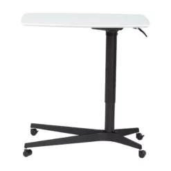 Unique Furniture 28" Height Adjustable Lift Table With Metal Base In Walnut -CYMAX Sales 2005709 6 L