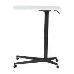 Unique Furniture 28" Height Adjustable Lift Table With Metal Base In Walnut -CYMAX Sales 2005709 7 L