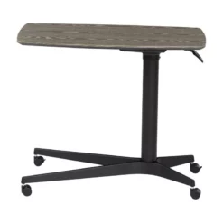 Unique Furniture 28" Height Adjustable Lift Table With Metal Base In Walnut -CYMAX Sales 2005710 5 L