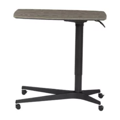 Unique Furniture 28" Height Adjustable Lift Table With Metal Base In Walnut -CYMAX Sales 2005710 6 L