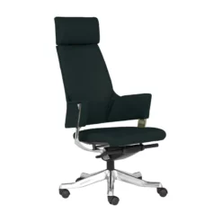 Unique Furniture Premium Leather High Backrest Office Chair In Gray -CYMAX Sales 2005780 5 L