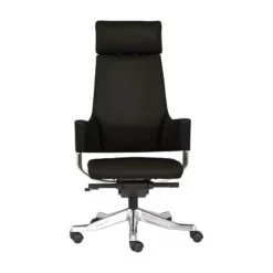 Unique Furniture Premium Leather High Backrest Office Chair In Gray -CYMAX Sales 2005780 6 L