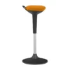 Unique Furniture 33.25" Fabric Seat And Metal Base Sit-Stand Stool In Mandarin -CYMAX Sales 2005792 2 L