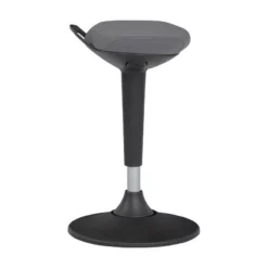 Unique Furniture 33.25" Fabric Seat And Metal Base Sit-Stand Stool In Mandarin -CYMAX Sales 2005794 10 L