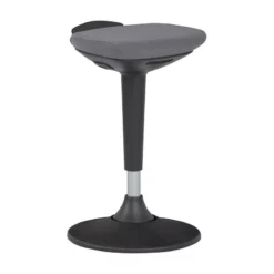 Unique Furniture 33.25" Fabric Seat And Metal Base Sit-Stand Stool In Mandarin -CYMAX Sales 2005794 4 L
