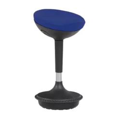 Unique Furniture 33.66" Fabric Seat And Metal Base Sit-Stand Stool In Red