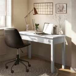 Simpli Home Avalon 47" Solid Wood Writing Desk In White 38 Simpli Home Avalon 47" Solid Wood Writing Desk In White -CYMAX Sales 2005968 1 L