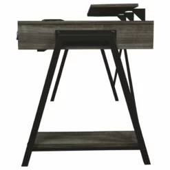 Signature Design By Ashley Barolli Gaming Desk In Gunmetal -CYMAX Sales 2008349 4 L