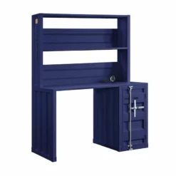 Bowery Hill Modern Metal Desk And Hutch With Storage In Blue -CYMAX Sales 2009041 L 3