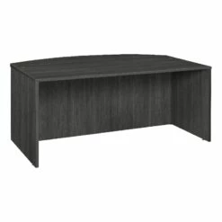 Legacy 71" Wood Bowfront Desk Shell- Ash Grey