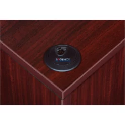 Legacy 71" Dual Ped. Left Corner Credenza With 35" Return And Hutch- Mahogany -CYMAX Sales 2011362 3 L