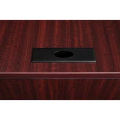 Legacy 71" Dual Ped. Left Corner Credenza With 35" Return And Hutch- Mahogany -CYMAX Sales 2011362 4 L