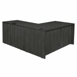 Legacy 66" Double Pedestal L-Desk With 35" Return- Ash Grey -CYMAX Sales 2011403 2 L
