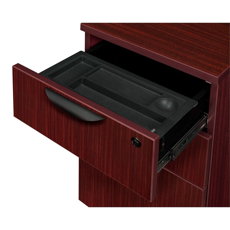 Legacy 66" Double Pedestal L-Desk With 35" Return- Mahogany 4 Legacy 66" Double Pedestal L-Desk With 35" Return- Mahogany - Image 2