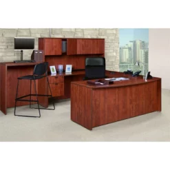 Legacy Stand Up Wood Desk- Cherry -CYMAX Sales 2011414 2 L