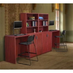 Legacy Stand Up Side To Side Storage Cabinet/ Desk Mahogany -CYMAX Sales 2011447 7 L