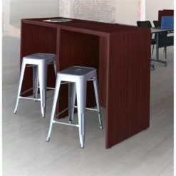 Legacy Stand Up Side To Side Desk/ Desk In Mahogany -CYMAX Sales 2011449 2 L