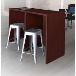 Legacy Stand Up Side To Side Desk/ Desk In Mahogany -CYMAX Sales 2011449 5 L