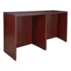 Legacy Stand Up Side To Side Desk/ Desk In Mahogany -CYMAX Sales 2011449 6 L