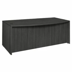 Legacy 71" Hi-Low Bow Front L-Desk With Single Mobile Pedestal- Ash Grey -CYMAX Sales 2011466 3 L