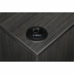 Legacy 71" Hi-Low Bow Front L-Desk With Single Mobile Pedestal- Ash Grey -CYMAX Sales 2011466 4 L