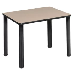 18.5" X 26" Rectangle Desk - Beige/ Black