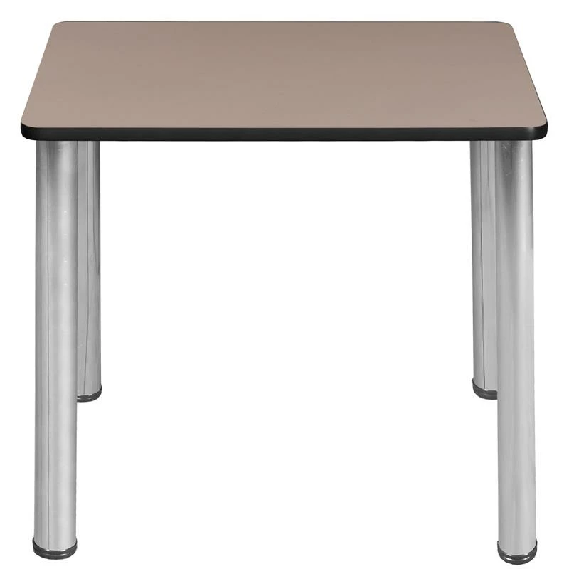 18.5" X 26" Rectangle Desk - Beige/ Chrome 4 18.5" X 26" Rectangle Desk - Beige/ Chrome - Image 2