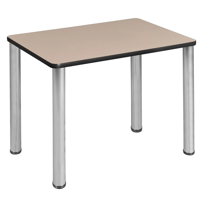 18.5" X 26" Rectangle Desk - Beige/ Chrome 8 18.5" X 26" Rectangle Desk - Beige/ Chrome - Image 6