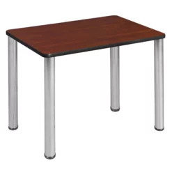 18.5" X 26" Rectangle Desk - Cherry/ Chrome -CYMAX Sales 2011726 3 L
