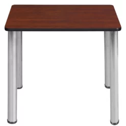 18.5" X 26" Rectangle Desk - Cherry/ Chrome -CYMAX Sales 2011726 5 L