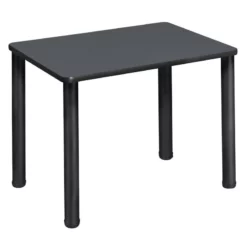 18.5" X 26" Rectangle Desk - Grey/ Black