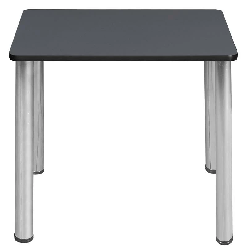 18.5" X 26" Rectangle Desk - Grey/ Chrome 4 18.5" X 26" Rectangle Desk - Grey/ Chrome - Image 2